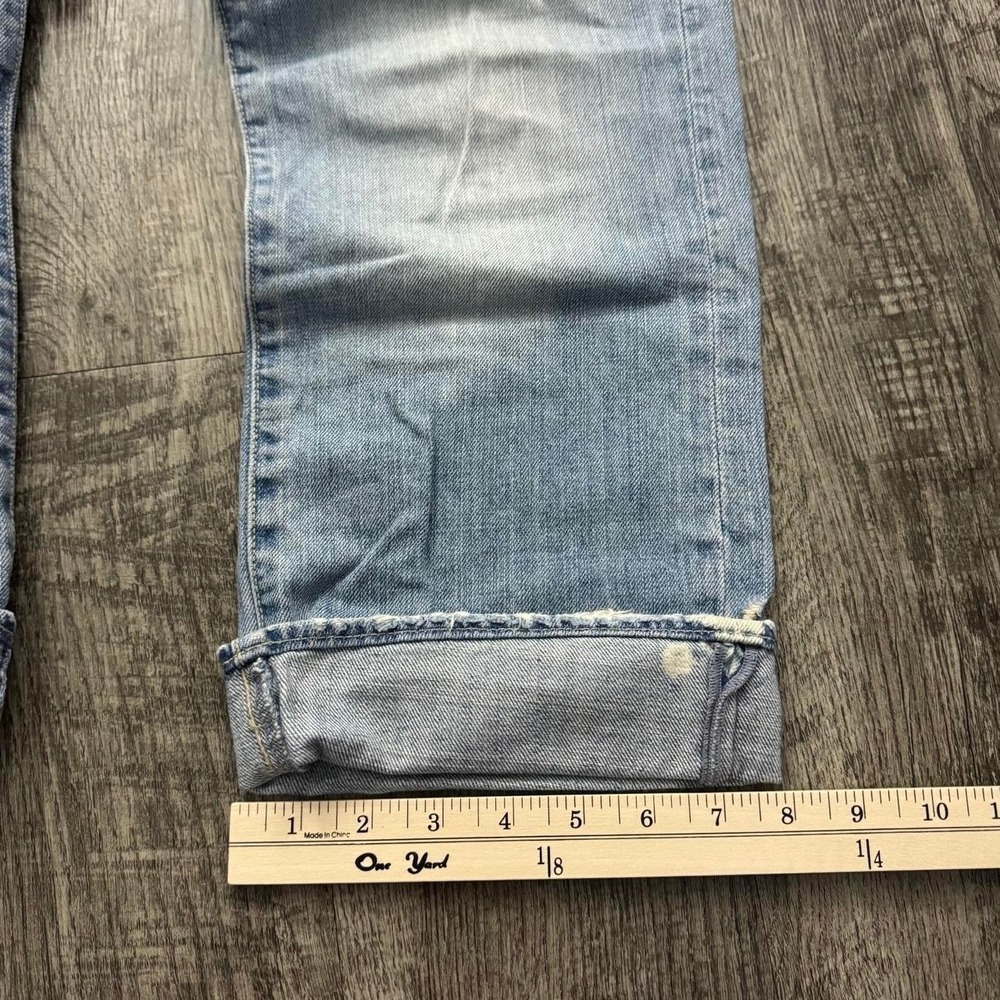 Vintage Y2K Abercrombie & Fitch Distressed Capri Crop Pants Sz 8 - Picture 6 of 8